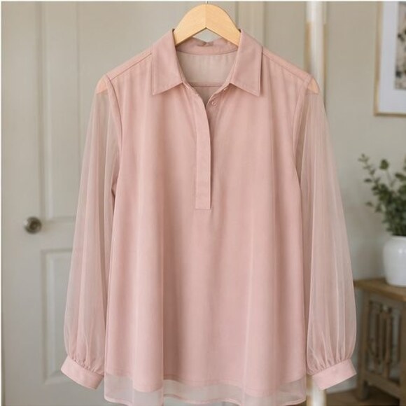 None Tops - Blush Tunic Blouse